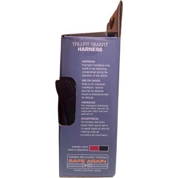Dog Harness Kurgo Tru-Fit 2 N 1 Black Enhanced Strength Small Walk Seat Belt - Picture 2 of 4